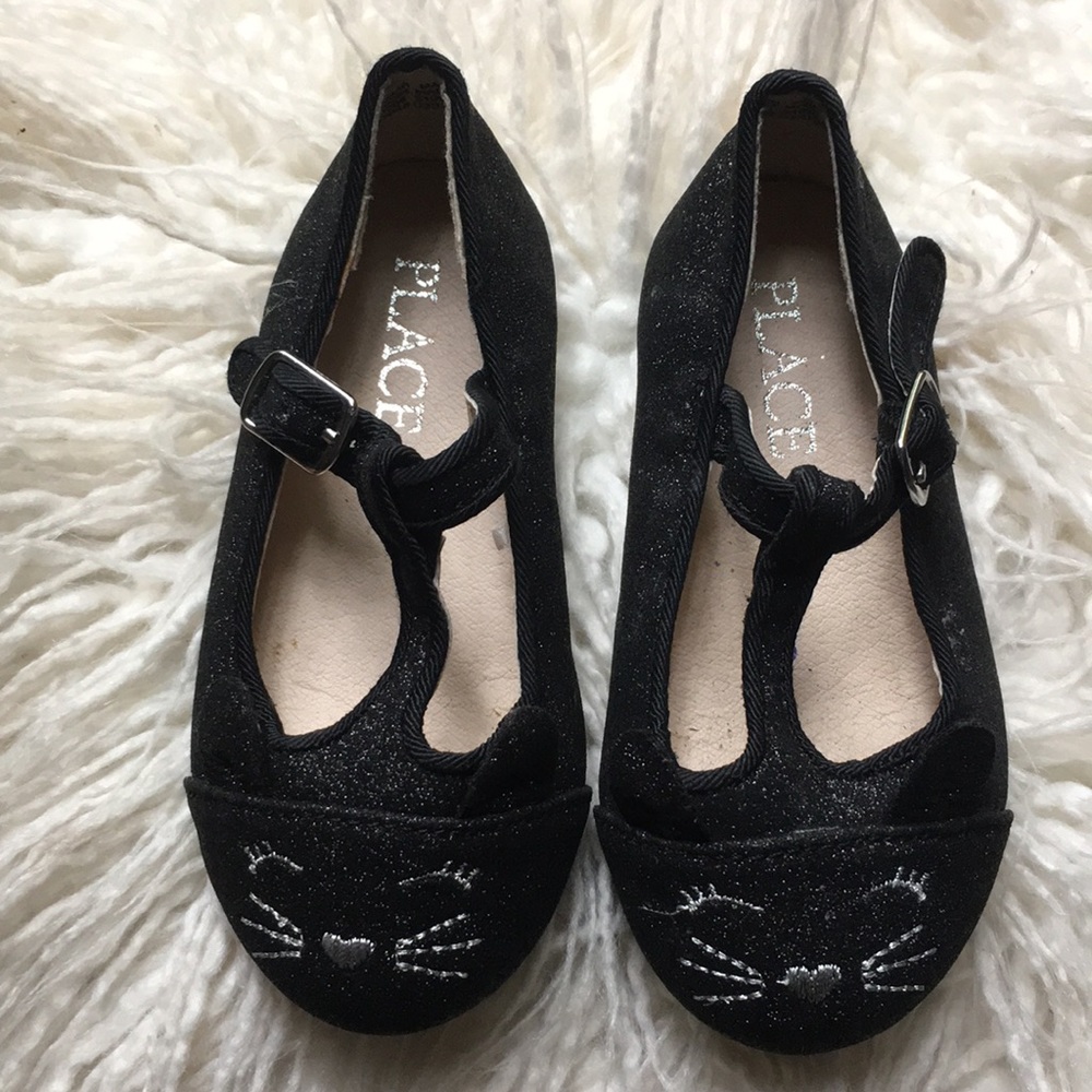 😻Sparkly Black Children’s Place kitty cat shoes😻
